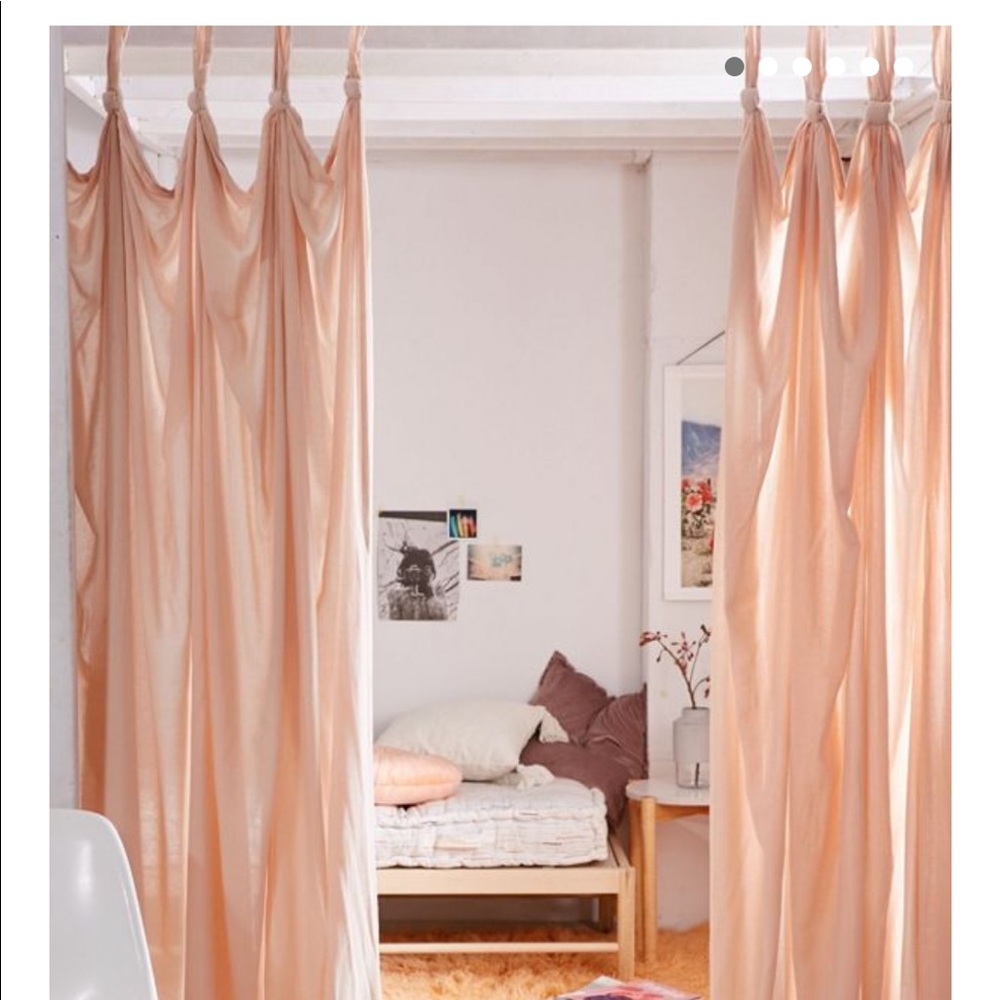 SOLD Urban Outfitters Blush Knotted Curtains